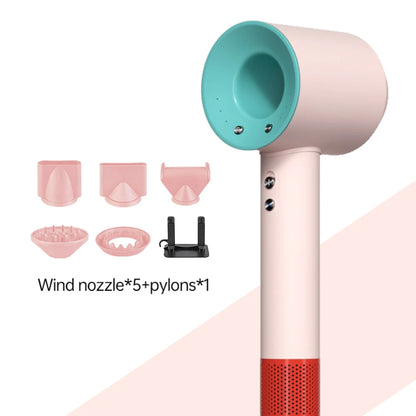 Bladeless high-speed hair dryer, negative ions, high power, silent and quick drying Dryer Portable Suitable for home and travel