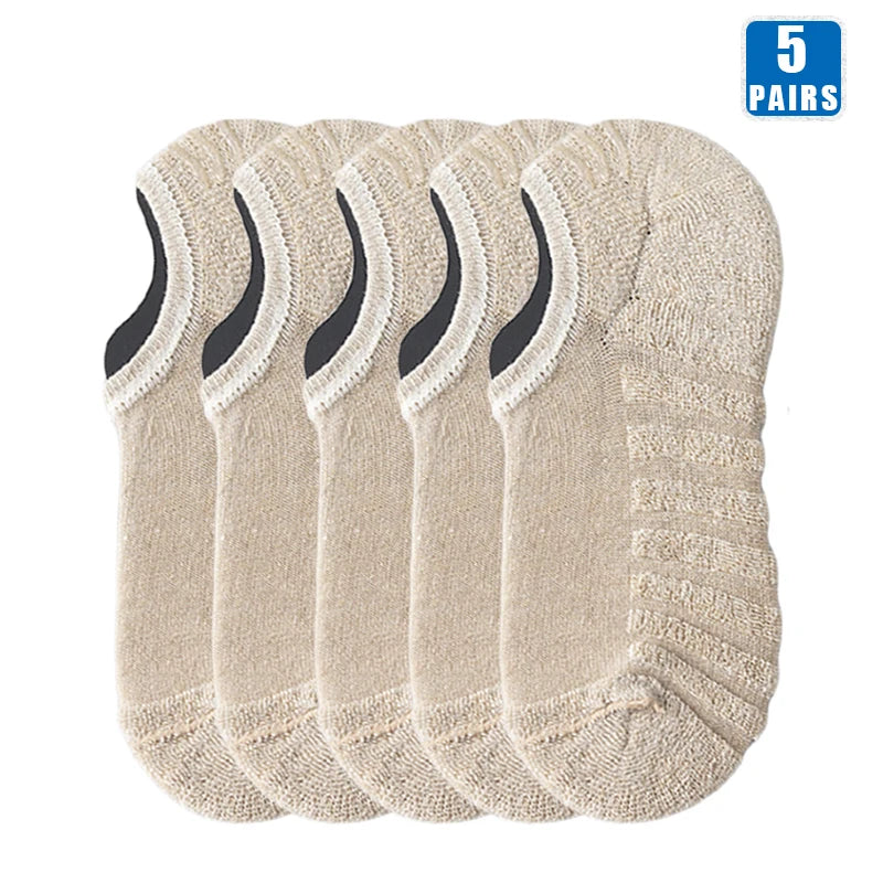 5 Pairs Men Short Socks Cotton High Quality Crew Ankle Casual Soft Low-Cut Non-Slip Breathable Summer Autumn 2022 Sock for Male.