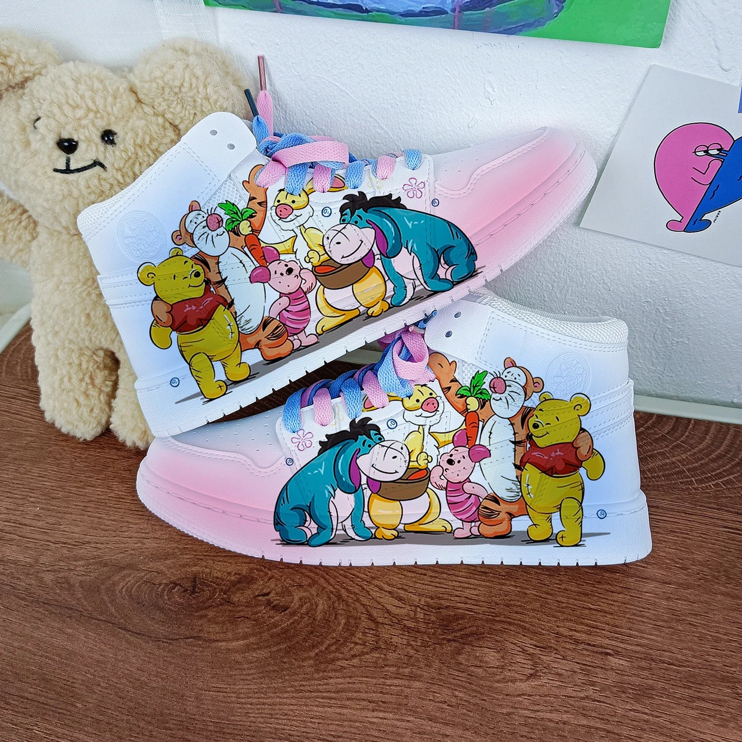 New The Disney family cartoon girls  princess cute Casual shoes non-slip soft bottom sports shoes for girl gift.