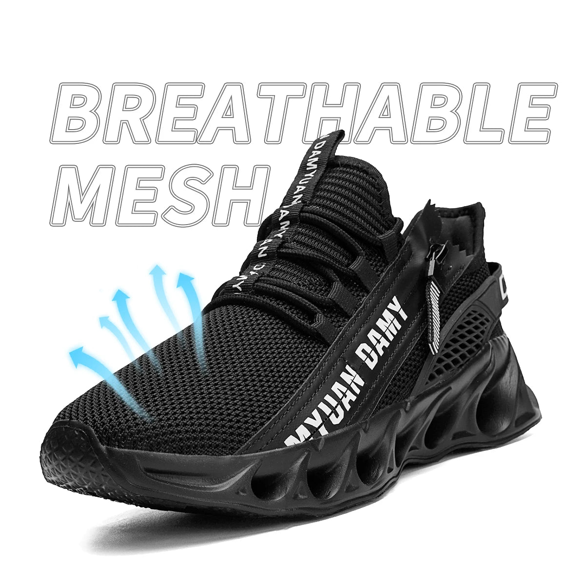 New Spring and Autumn Soft soled Running Men's Mesh Breathable Casual  Sports Shoes Men's Trendy Shoes Lightweight  Sneaker.