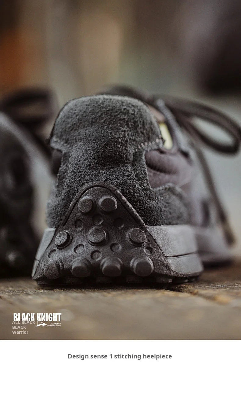 Maden Frühling Vintage Dickbesohlte Patchwork Schwarze Sneakers Lässige atmungsaktive Joggingschuhe Low-Top-Schnürschuhe Sportliche Sommerschuhe.