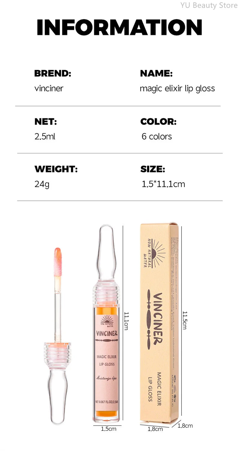 6 Colors Lip Plumping Gloss Instant Lip Plumper Extreme Volume Serum Oil Moisturizing Sexy Plump Lips Korean Makeup Products.