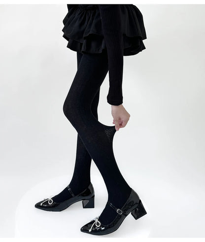 30% Wool Women Pantyhose Autumn Winter Comfortable Tights Girls Basic Bottom Leggings Long Stockings Black White Brown Grey