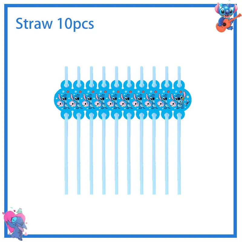 Disney Stich Geburtstag Party Dekorationen Blau Thema Geschirr Tischdecke Banner Hängende Spirale Für Kinder Event Liefert