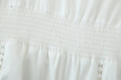 Modisches Slim-Fit-Midikleid mit V-Ausschnitt für Damen, Sommer 2022, aushöhlen, Spitzenbesatz, elegantes Kleid J5C226, knielang.