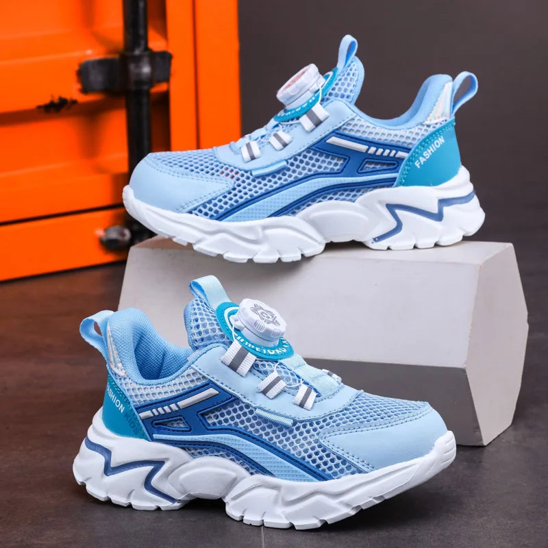 New Children Sports Shoes Boy Sneaker Black Mesh Summer Breathable Kids Casual Shoes Boy Running Tennis Running Sneaker.