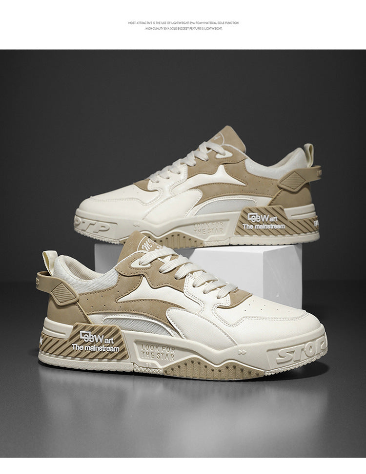 New Autumn Men's Sneakers Men's Comfortable Platform Shoes 2023 Trend Lace-up Vulcanized Shoes White Casual Sneakers Zapatillas.