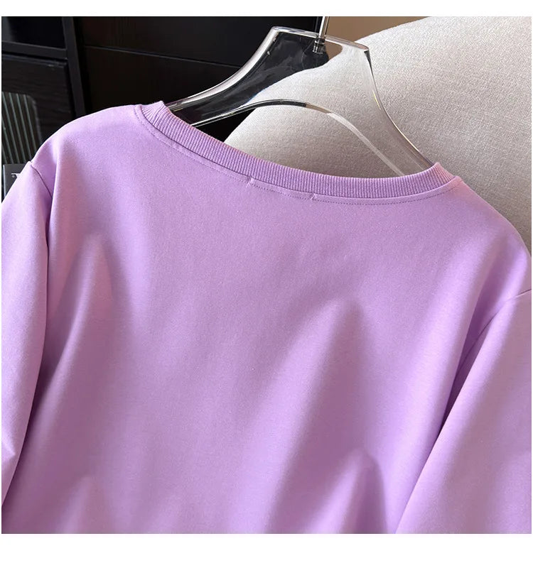 170 kg Plus Größe Damen Büste 170 Frühling Herbst Lose Langarm Cartoon Print Pullover Sweatshirts 4XL 5XL 6XL 7XL 8XL 9XL