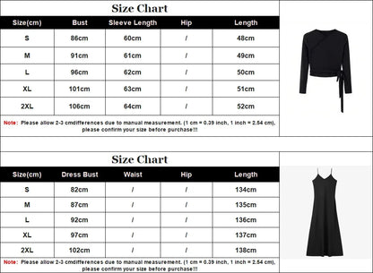 New Autumn Woman Long Sleeve Dress Suit Solid Color Tie With Bow Top And Milk Silk Knit Suspenders Dress Elegant Female Outwear.