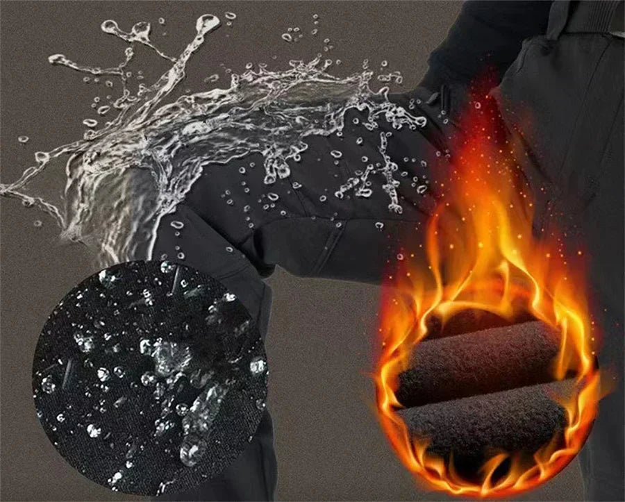 Winter autumn fleece warm waterproof suit men's jacket tactical outdoor hiking fishing camping sportswear jacket.