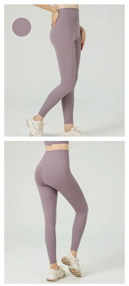 Women's High Waist Butt Lift Yoga Pants - No Camel Toe, Buttery Soft Naked Feeling, Peach Hip, Seamless Gym Running Leggings