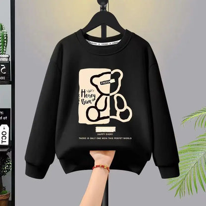 Autumn Baby Girls Clothes Set Kid Boy Cartoon Bear Printed Sweatshirt Pullover And Pants 2pcs Suit Children Top Bottom Tracksuit.