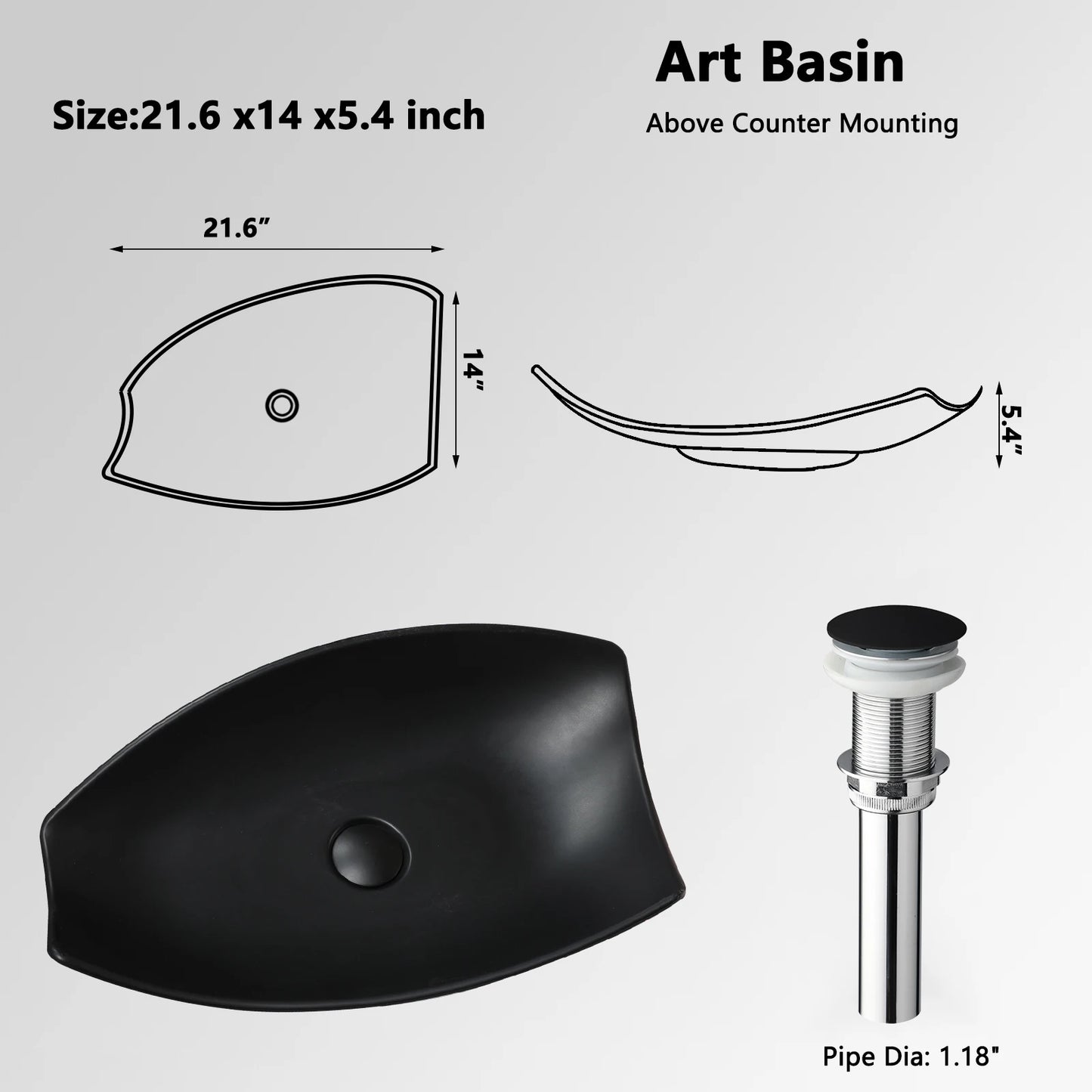 KEMAIDI Waschbecken-Set für Badezimmer, blaues Waschbecken, Deckmontage, Waschtisch-Waschbecken mit einem Griff, Aufsatzwaschbecken-Wasserhahn-Kombination