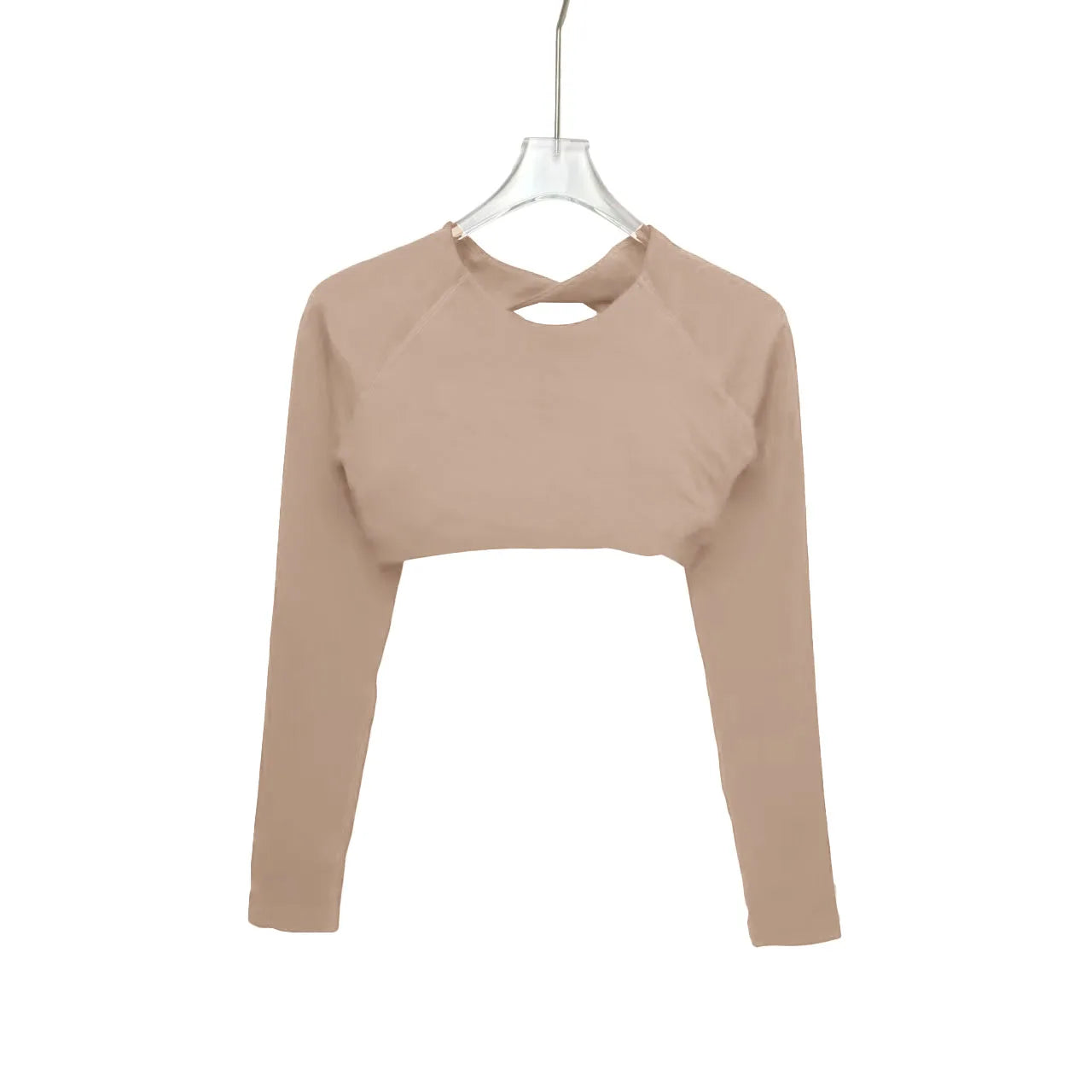 NCLAGEN Long Sleeve Crop Top Woman Yoga Pilates Clothing Beautiful Back Gym Workout Sportswear Sports Compression Shirt.