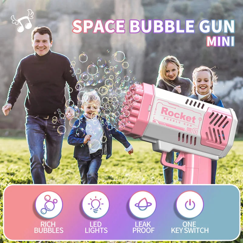 40/69 Holes Bubble Machine Ages 3+ Boy Girl Toys Birthday Wedding Kids Adult Party Toys Summer Outside Bubble Gun Soap Blower.