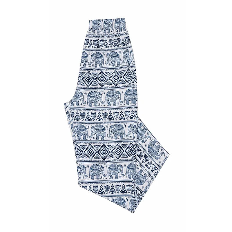 American Retro Thin Pants Men's Summer Breathable Quick Drying Loose Sports Pants Fitness Casual Digital Printed Pants