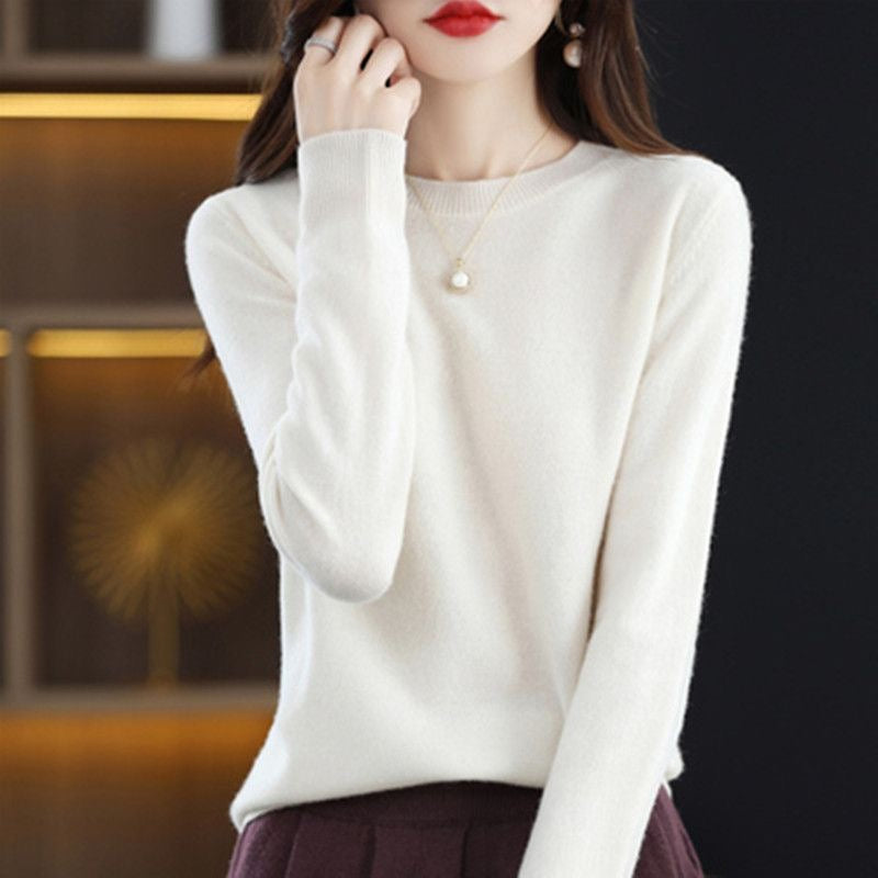 Frauen Pullover Oansatz Herbst Winter Grundlegende Pullover Warme Casual Pulls Jumper Koreanische Lange ärmeln Solide Strickwaren Bodenbildung Shirt.