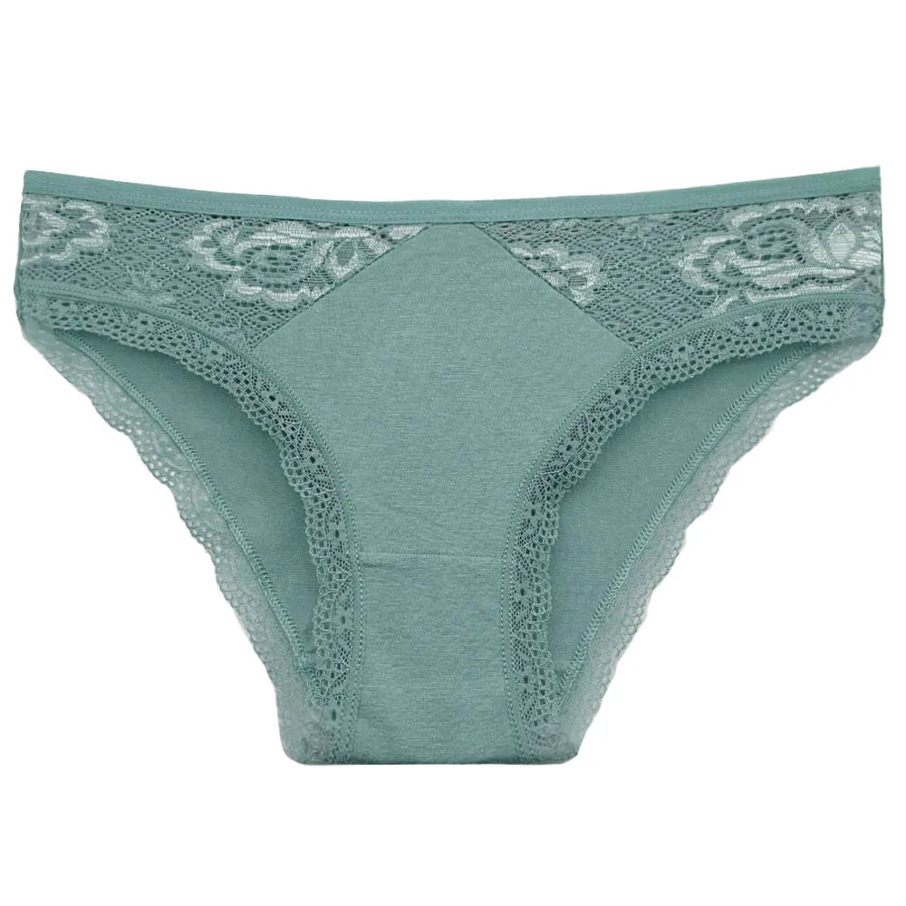 Lady Underwear 5 PCS/SET Sexy Lace Underpants Fashion Female M-XL Women Panties Cotton Briefs.