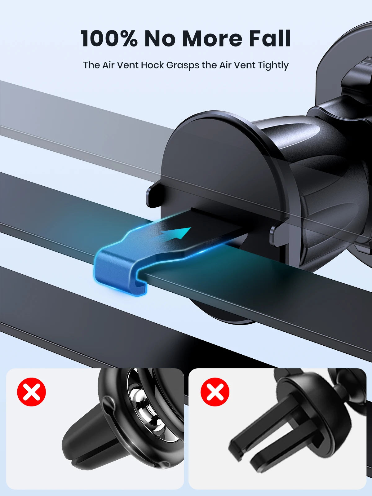TOPK Magnetic Car Phone Mount in Car Phone Holder Air Vent Magnetic, 6 N52 Magnets Universal Mobile Phone Holders for iPhone 15.