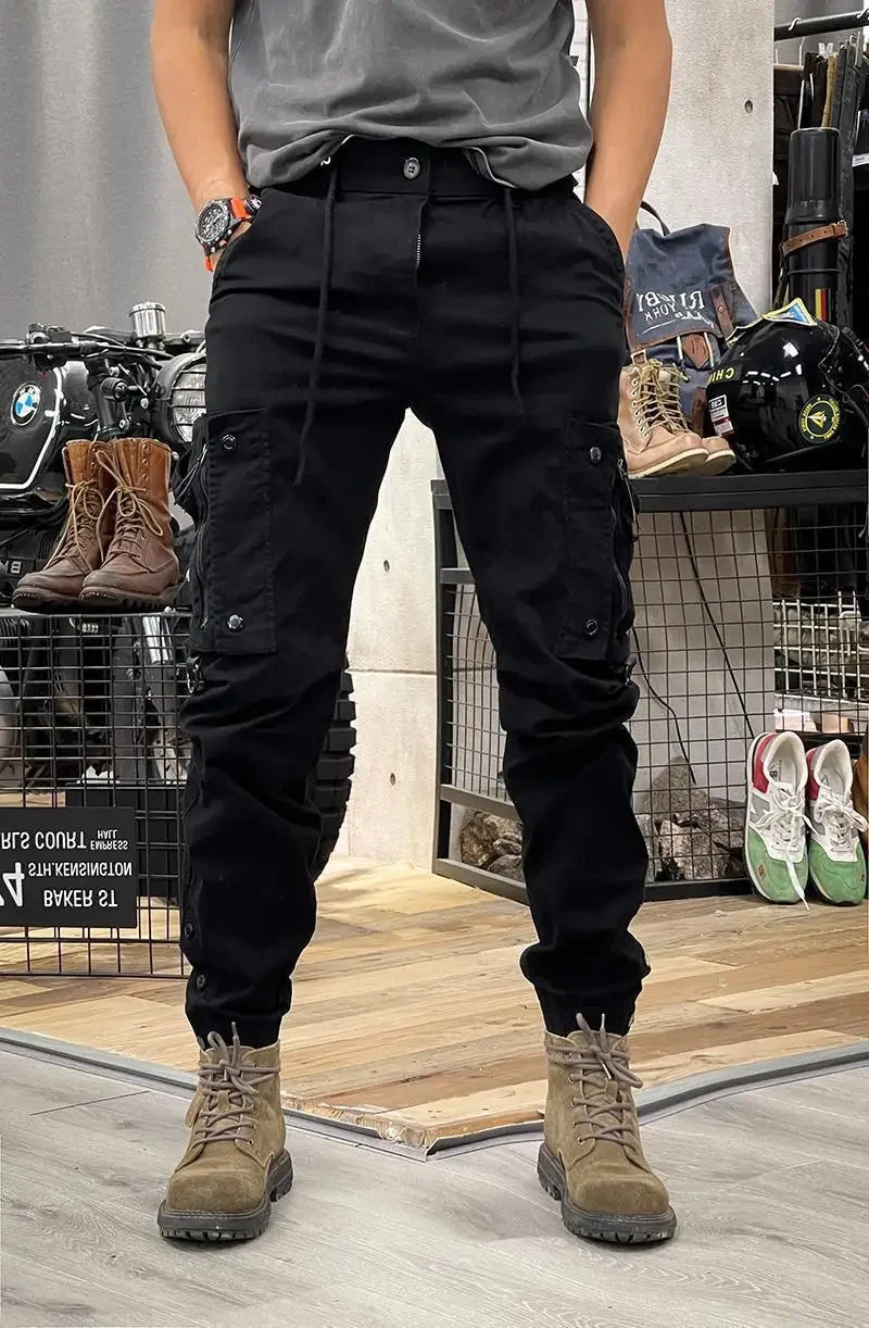 American Style Men's Workwear Pants Straight Leg Outdoor Tactical Casual Trousers Spring Autumn Cross-Border Loose Fit Long Pant