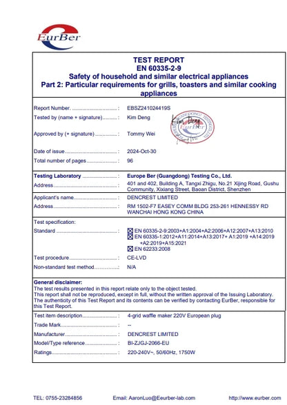 1750W Electric Waffle Maker 4 Grids Waffle Making Machine for Making Waffles Home Kitchens Commercial 50-300℃.