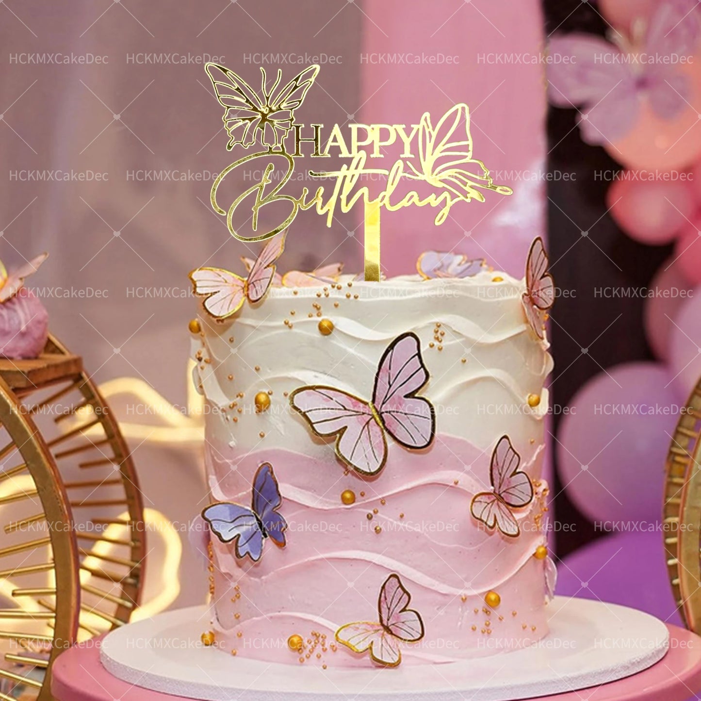 Ins Gold Alles Gute zum Geburtstag Kuchen Topper Geburtstag Mädchen Acryl Geburtstag Party Kuchen Topper Geschenk Dessert Dekoration.