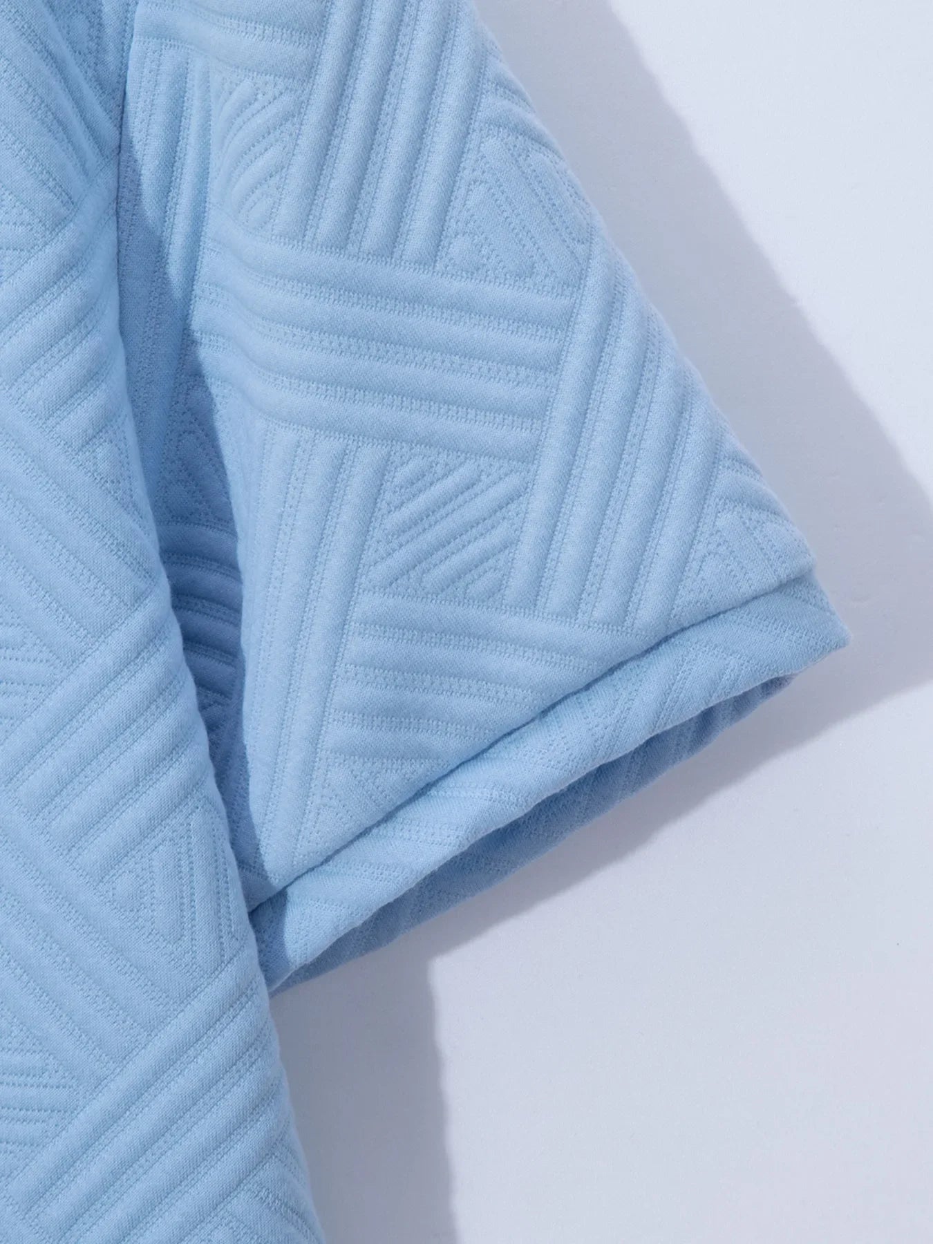 Men's Summer New Style Solid Color Knitted Short Sleeve Cardigan with Long Pants Casual Set Sporty Look from Mainland China.