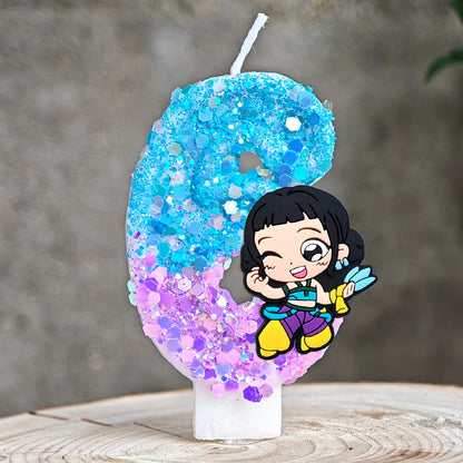 Heißer Kpop Dämon Jäger Thema Kerze 3D Nummer 0-9 Kinder Geburtstag Kuchen Dekoration Baby Dusche Anime Party liefert Geschenke.