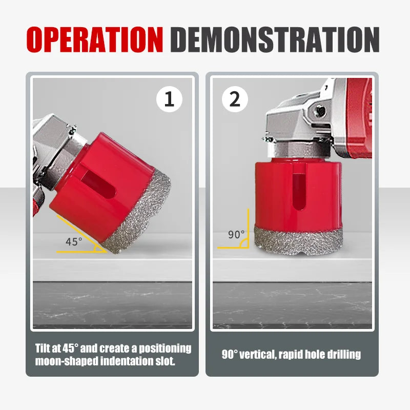 1 Stück 6–100 mm Trocken-/Nass-Diamantkernbohrer-Set für Keramikfliesen, Granit, Marmor, Beton – M14-Gewindeöffner, Lochsägenschneider