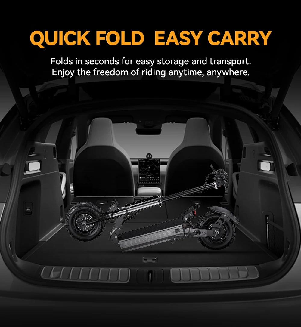 OOTD T90 Foldable Adult Electric Scooter, 85km/h E-Scooter, 4200W Electric Kick Scooter, 60V 31.2Ah Skateboards Kickboard, 100km.