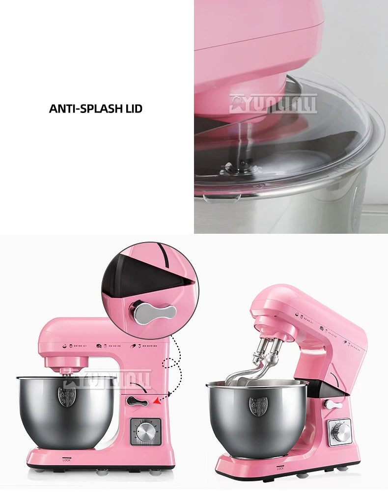 1000W Electric Stand Mixer for Dough Household Kitchen Double Knife Automatic Food Mixer.