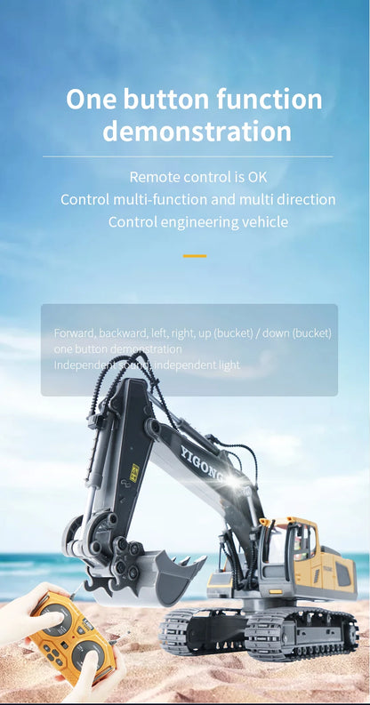 RC Excavator 1:20 Remote Control Truck 2.4G RC Crawler Engineering Vehicle Truck Radio Control Children's Day Christmas Gifts