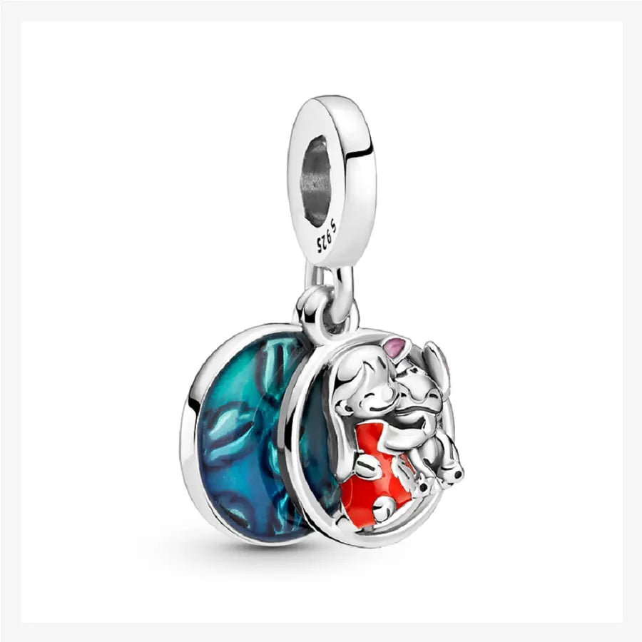 New fashion 100% S925 sterling silver Disney All-Star pendant beads, suitable for the original Pandora bracelet, women's fashion
