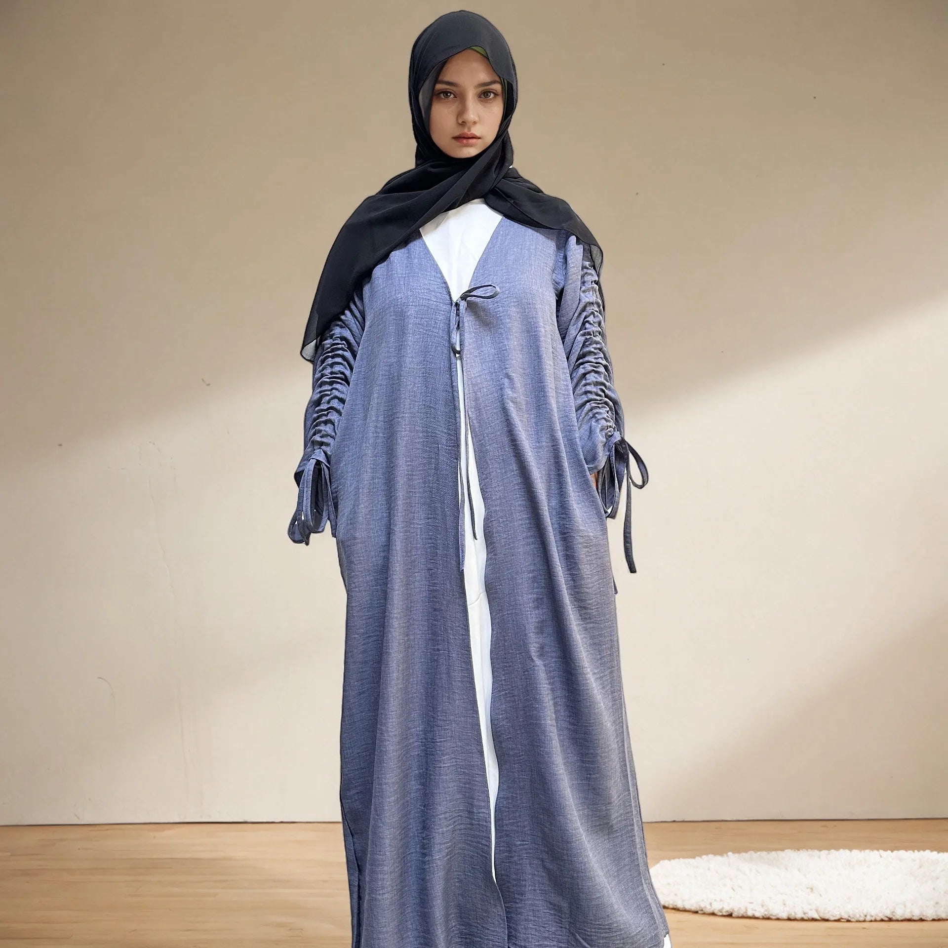 Eid Ramadan Muslim Dress Women Dubai Open Abaya Turkey Kaftan Kimono Cardigan Kebaya Islam Clothing Robe Caftan Marocain Femme.