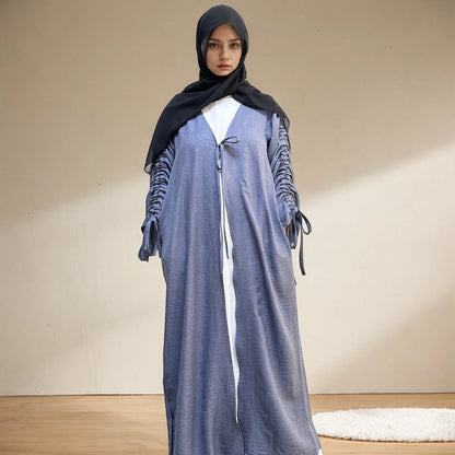 Eid Ramadan Muslim Dress Women Dubai Open Abaya Turkey Kaftan Kimono Cardigan Kebaya Islam Clothing Robe Caftan Marocain Femme.