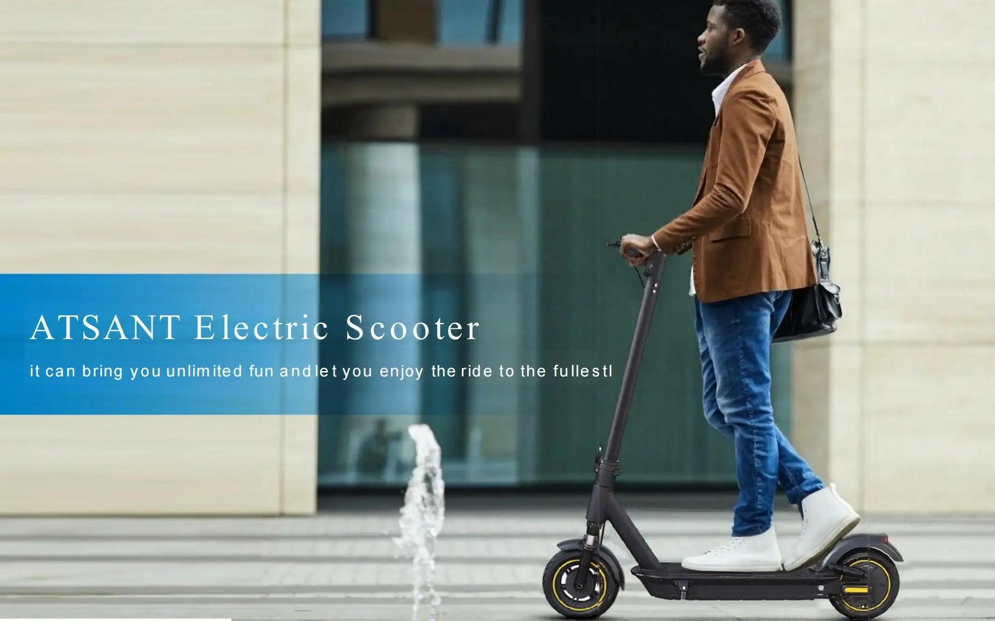 ATSANT ESMAX Electric Scooter 500W 42V14.5Ah 40KM Long Range 10Inch Pneumatic Flatproof Tyres Foldable Smart Adult Kick EScooter.