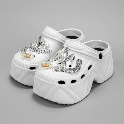 Women's Slippers 9CM High Platform Garden Fashion Clogs Shoes Women's Slippers Thick Bottom EVA Sandals Summer Girls Slippers