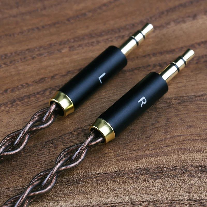 OPENHEART Kingwood 8 Core Litz OCC Headphone Cable 1 to 2 jack dual 3.5/2.5/4.4mm/XLR Pure copper Balanced Replacement Cable.