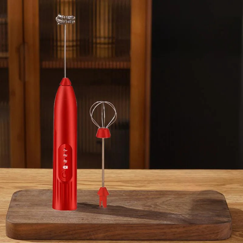2-in-1 multi-function USB Rechargeable Electric Egg Beater Baking Mixer Milk Frother Kitchen Gadgets Coffee Stirrer Tools Dining.