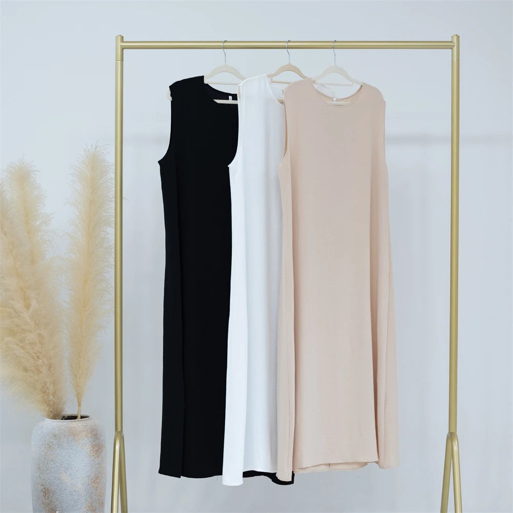 Ramadan Sleeveless Abaya Turkey Islam Arabic Muslim Long Dress African Dresses For Women Clothing Robe Musulmane Femme Vestidos.