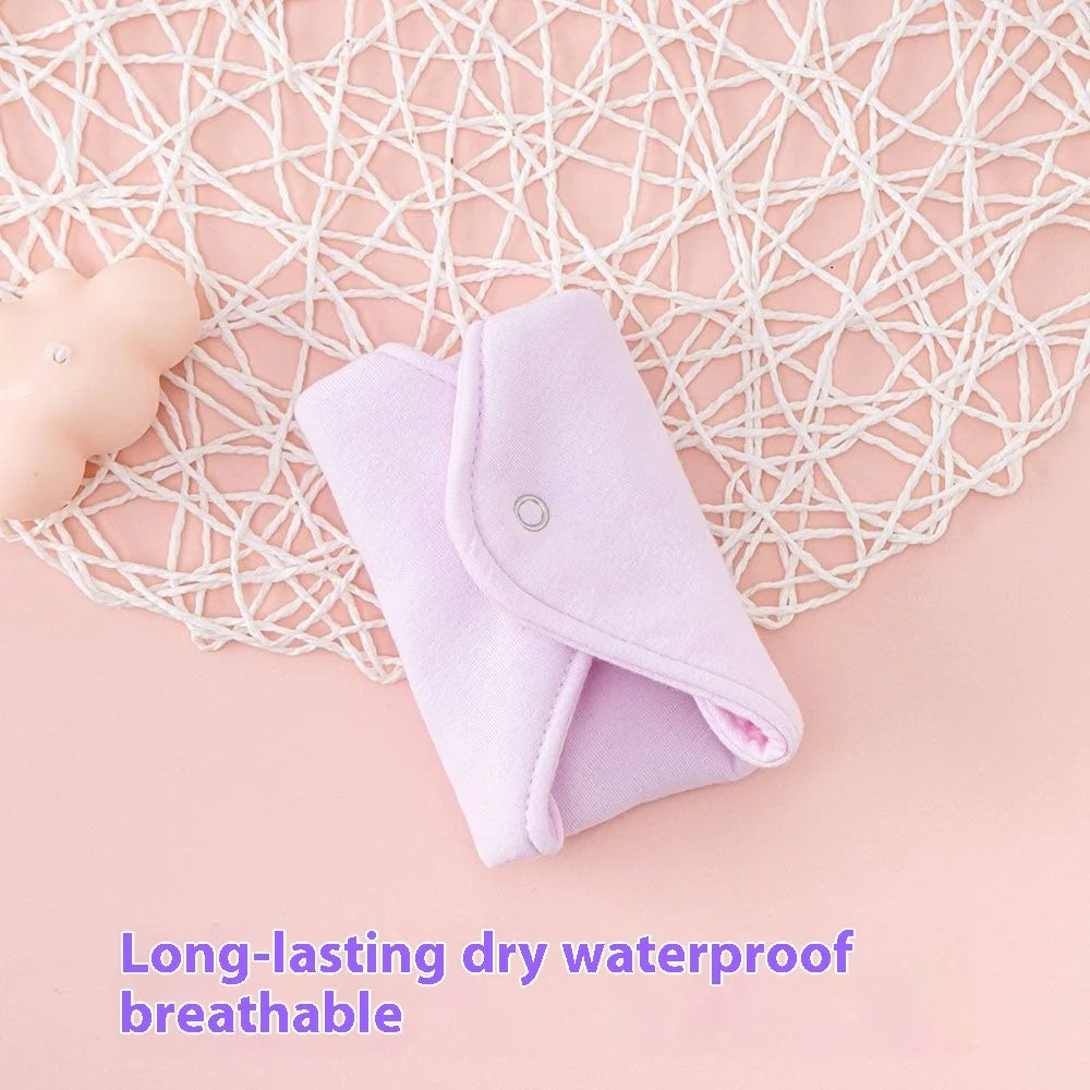 Waterproof Urine Barrier Washable Panties Liners Pad Menstrual Sanitary Napkin Reuse Snap Button Leak-proof Cotton Underwear.
