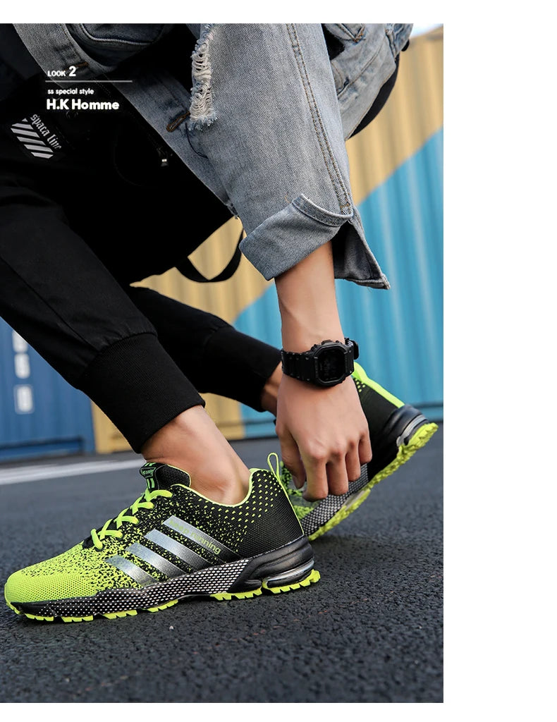 New fashionable plus-size men's casual sports shoes, walking and running shoes, tennis vulcanized men's shoes