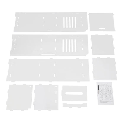 4-stufiger rechteckiger Badezimmerschrank, weißes freistehendes Lagerregal, Mehrzweck-Aufbewahrungsschrank, Badezimmerschrank, 24 x 24 x 80 cm