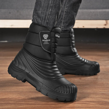 Men's Snow Boots Outdoor Comfortable Fleece-lined Warm Men's Outdoor Hiking Men's Shoes for Men Boots With Short Plush Men Boots.