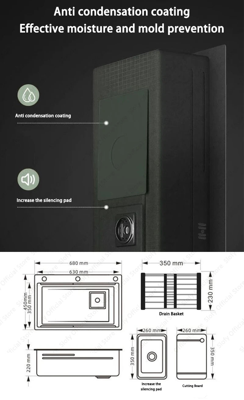 Multifunctional Kitchen Sink Large Capacity Single Bowl Stainless Steel Sink Vegetable Workstation With Faucet Drain Accessories