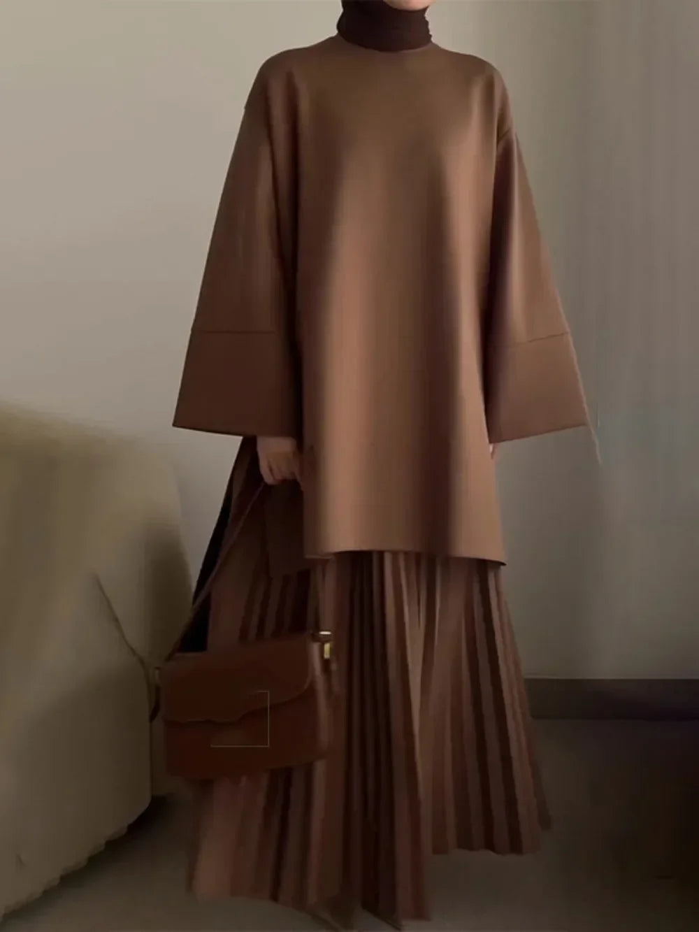 Eid Muslim Two Piece Set Women Top Long Skirt Suit Ramadan Morocco Dubai Islam Casual Ensemble Femme Arabic Skirts Outfits 2024.