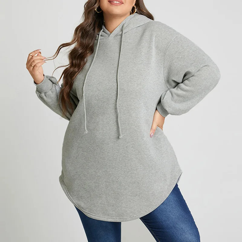 ZANZEA Plus Größe Sweatshirt 2025, Mode Herbst Winter Solide Frauen Warme Kapuze Tops Lose Beiläufige Pullover Langarm Hoodies.