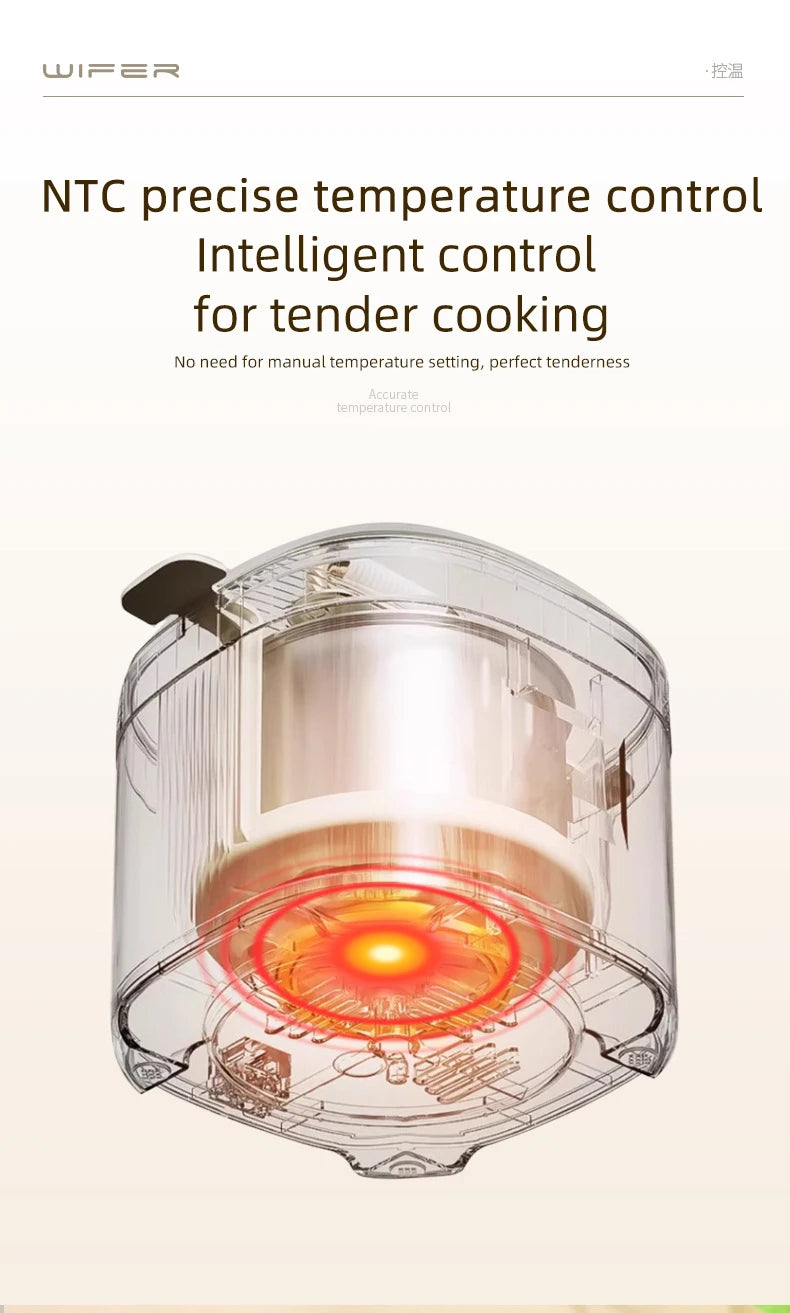 300W Electric Egg Boiler Breakfast Machine Multicooker Steamer Automatic Egg Cookers Home Egg Custard Steaming Cooker with Timer.