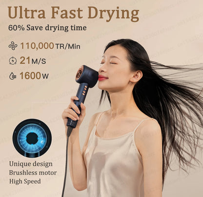 Super Hair Dryer 220V Leafless Hair dryer Personal Hair Care Styling Negative Ion Tool Constant Anion Electric Hair Dryers.