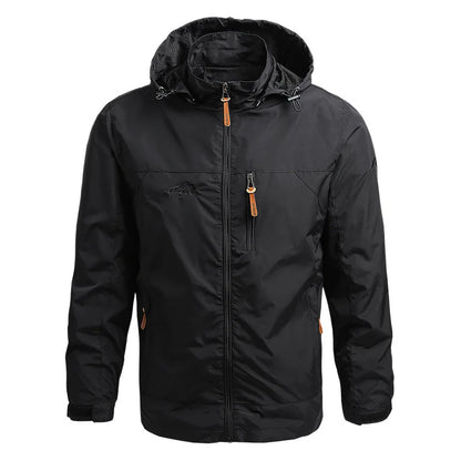 Windbreaker Men Tactical Jacket Waterproof Outdoor Hooded Coat Sports Military European Size S-5XL Field Climbing Thin Outwear.